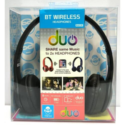 Idance hoofdtelefoon draadloos zwart metal