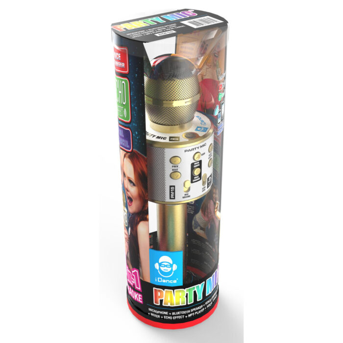 Idance bluetooth party microfoon goud - Afbeelding 2