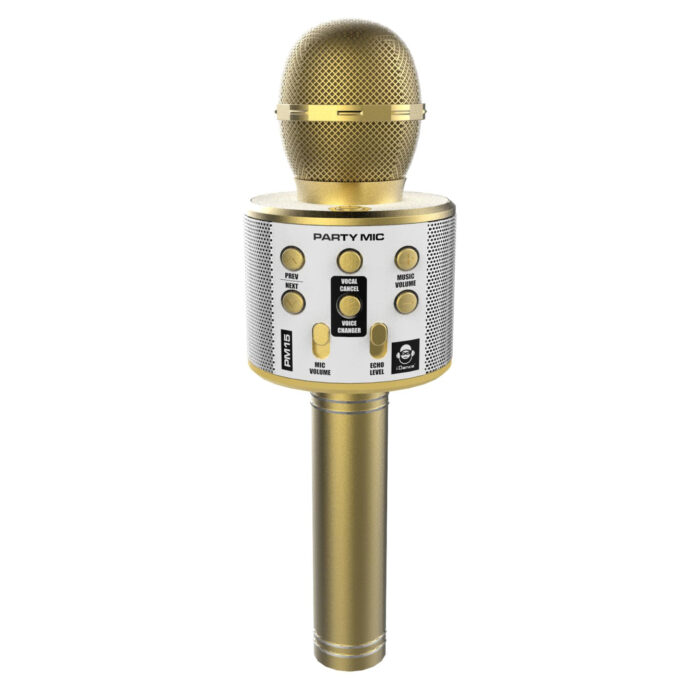 Idance bluetooth party microfoon goud - Afbeelding 3