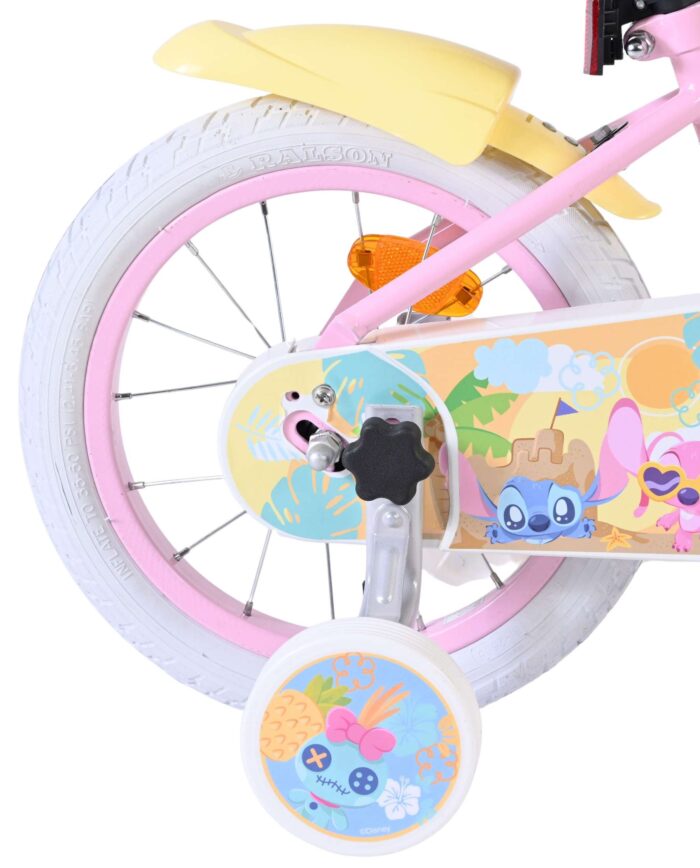 Disney Stitch Kinderfiets - Meisjes - 14 inch - Roze - Afbeelding 2