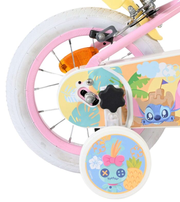 Disney Stitch Kinderfiets - Meisjes - 12 inch - Twee handremmen - Roze - Afbeelding 2
