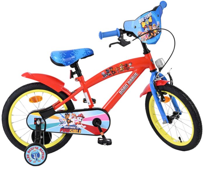 Paw Patrol Kinderfiets - Jongens - 16 inch - Rood Blauw - Afbeelding 10