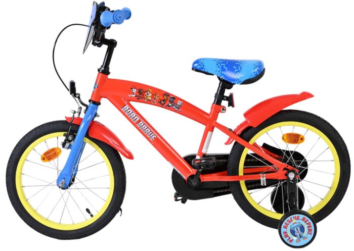 Paw Patrol Kinderfiets - Jongens - 16 inch - Rood Blauw - Afbeelding 7