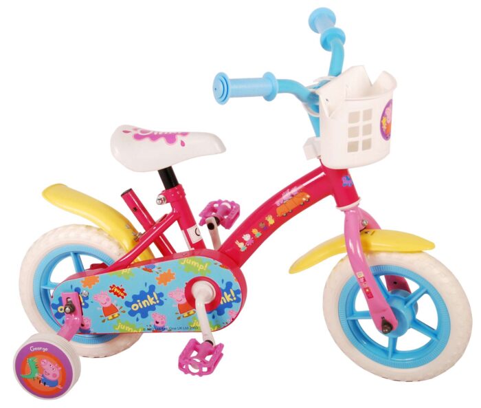 Peppa Pig Kinderfiets - Meisjes - 10 inch - Roze/Blauw - Doortrapper - Afbeelding 14