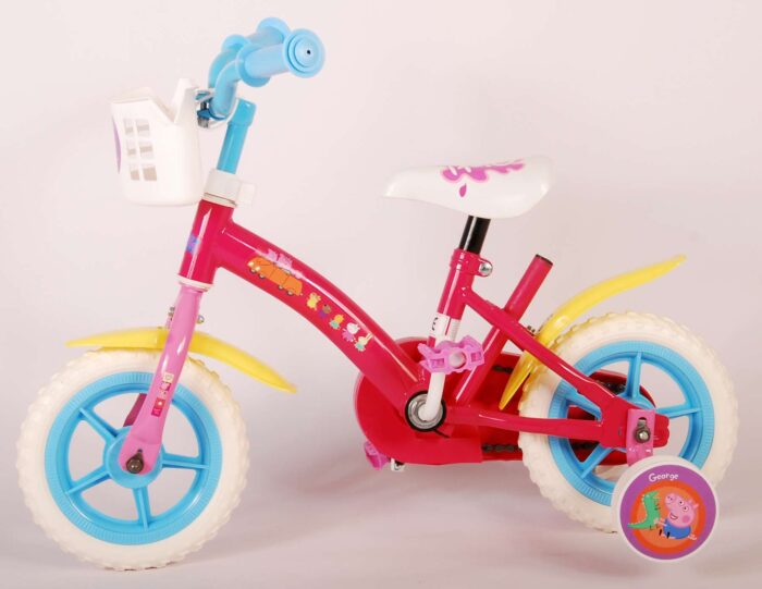 Peppa Pig Kinderfiets - Meisjes - 10 inch - Roze/Blauw - Doortrapper - Afbeelding 3