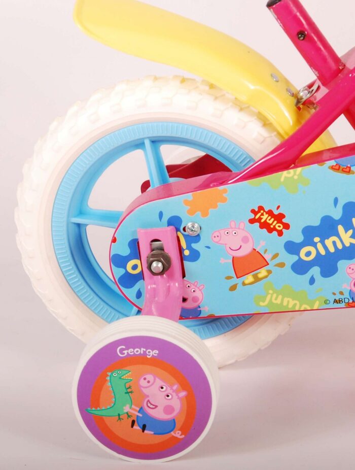 Peppa Pig Kinderfiets - Meisjes - 10 inch - Roze/Blauw - Doortrapper - Afbeelding 12