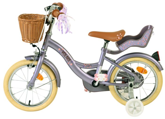 Volare Blossom Kinderfiets - Meisjes - 14 inch - Paars - Afbeelding 7