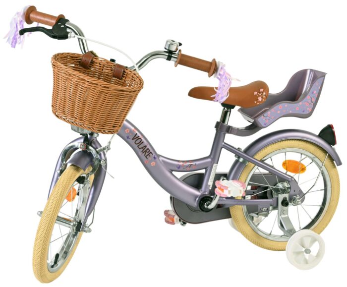 Volare Blossom Kinderfiets - Meisjes - 14 inch - Paars - Afbeelding 8