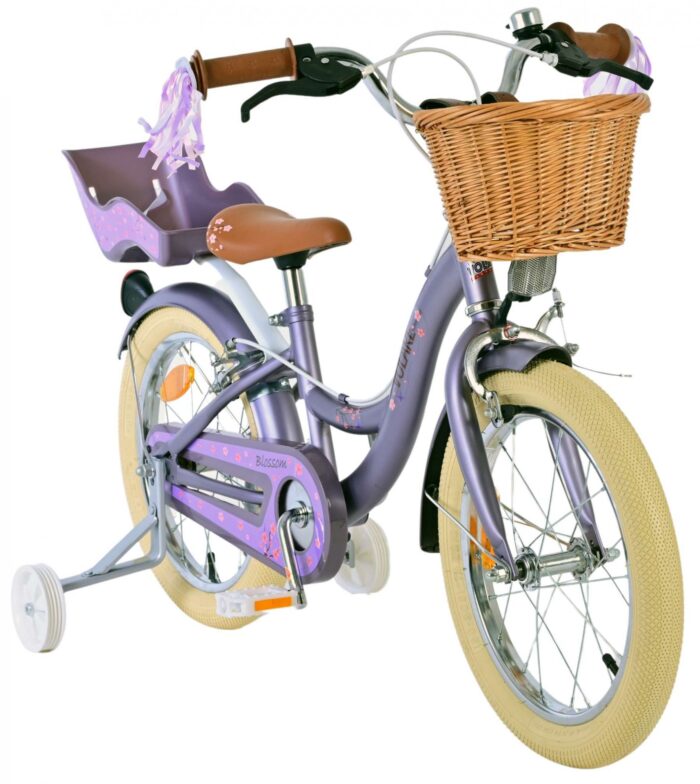 Volare Blossom Kinderfiets - Meisjes - 16 inch - Paars - Twee Handremmen - Afbeelding 7