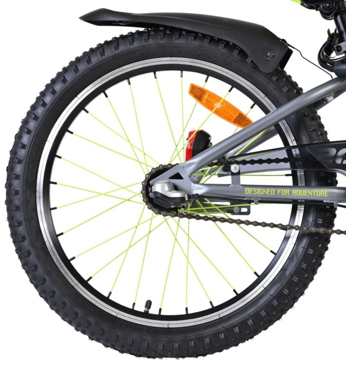 Volare Rocky Kinderfiets - 20 inch - 3 speed - Groen/Grijs - Afbeelding 2