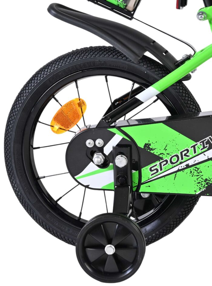 Volare Sportivo Kinderfiets - Jongens - 14 inch - Groen Zwart - Afbeelding 2