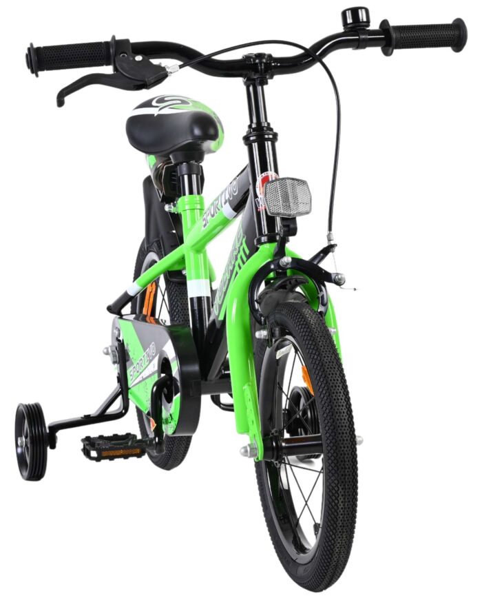 Volare Sportivo Kinderfiets - Jongens - 14 inch - Groen Zwart - Afbeelding 5