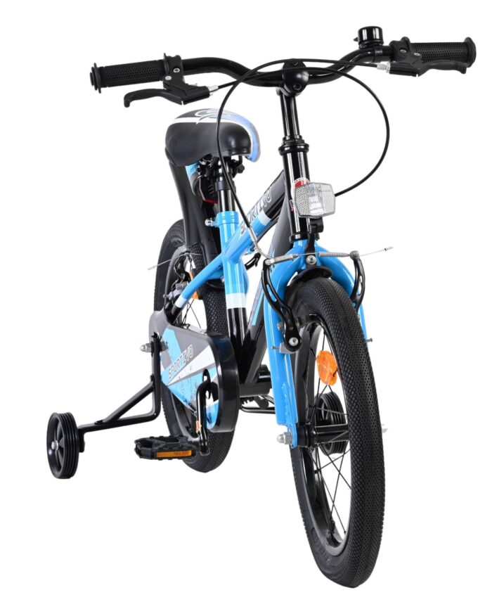 Volare Sportivo Kinderfiets - Jongens - 16 inch - Blauw Zwart - Twee Handremmen - Afbeelding 5