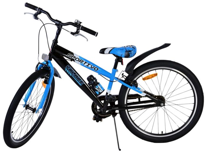 Volare Sportivo Kinderfiets - Jongens - 24 inch - Zwart Blauw - Twee Handremmen - Afbeelding 8