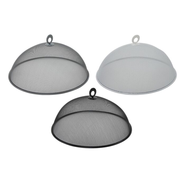 Foodcover vliegen metaal 35cm 3 assorti