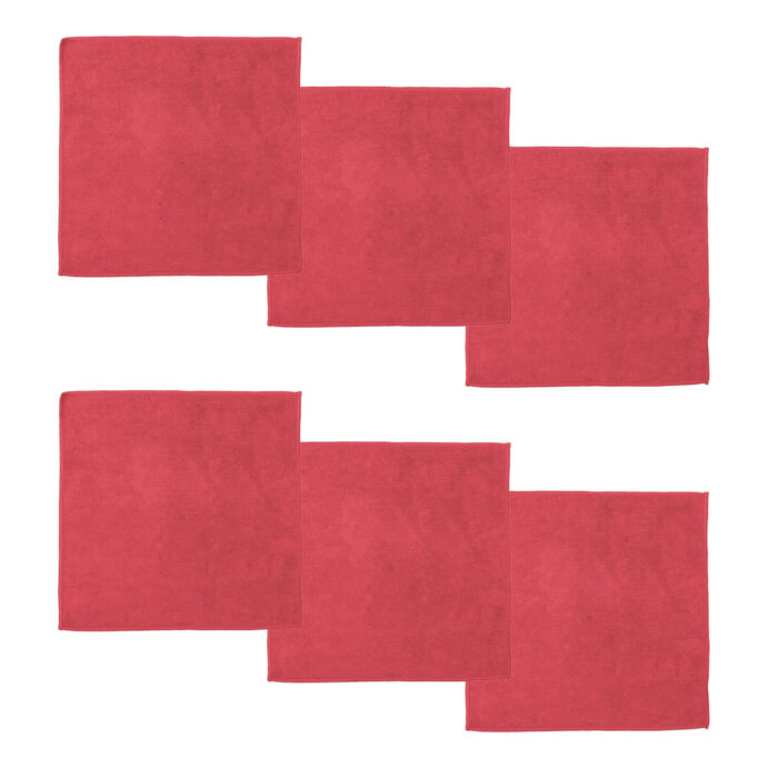 DDDDD microvezeldoek billie 30x30 cm rood 6 stuks - Afbeelding 2