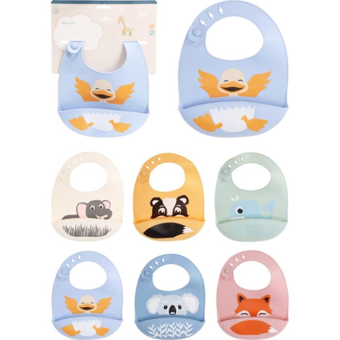 Slabbetje silicone met opvangrand 6 asst  280x210xH25mm