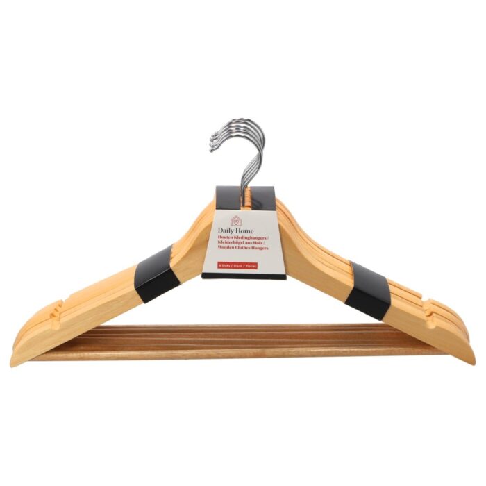 Daily home kledinghanger hout set 6