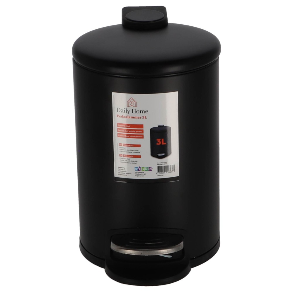 Daily home pedaalemmer 3l zwart