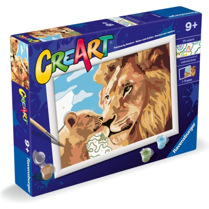 Ravensburger Creart leeuw met baby schilderen op nummer