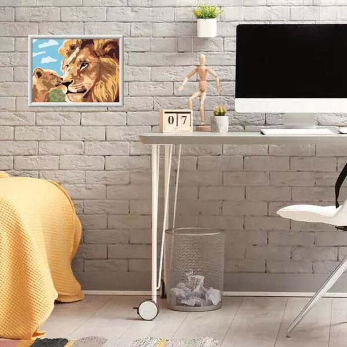 Ravensburger Creart leeuw met baby schilderen op nummer - Afbeelding 4