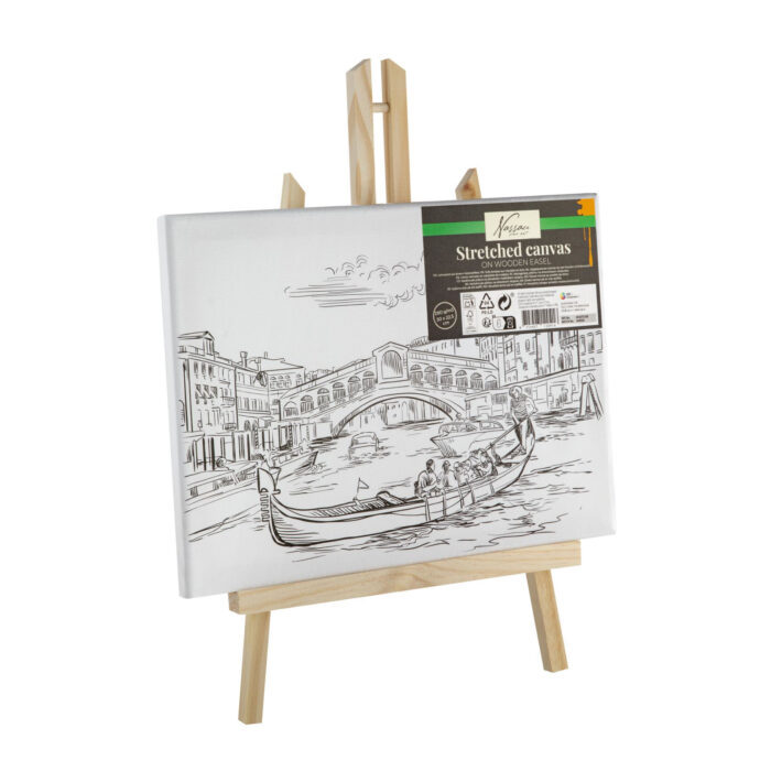 Canvas met print 30 x22,5 cm inclusief schildersezel - Afbeelding 3