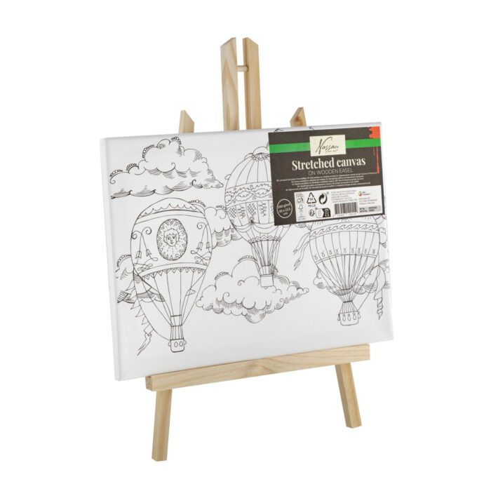 Canvas met print 30 x22,5 cm inclusief schildersezel - Afbeelding 4