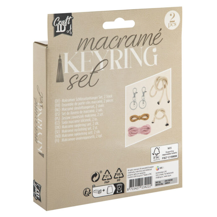 Macrame Sleutelhanger Maken Set 2 St. 2 Assorti Nr - Afbeelding 2