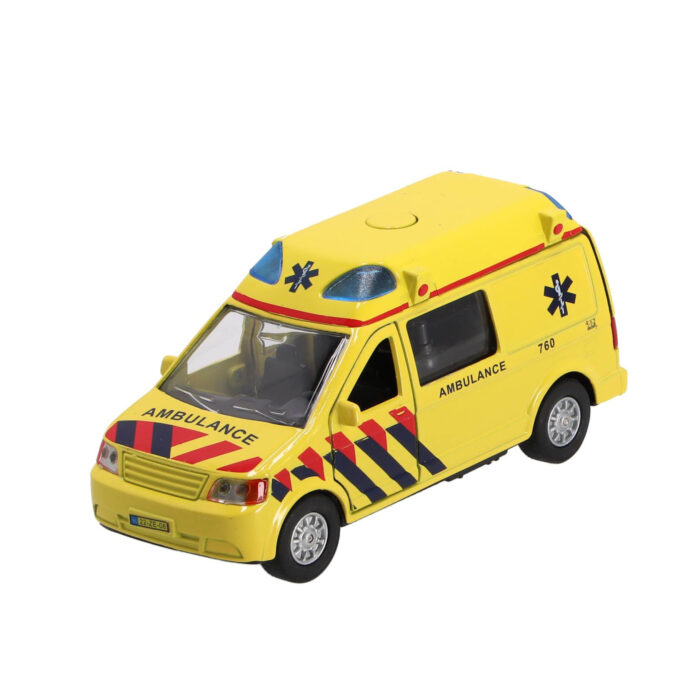 Auto Pull Back Ambulance Met Geluid - Afbeelding 3