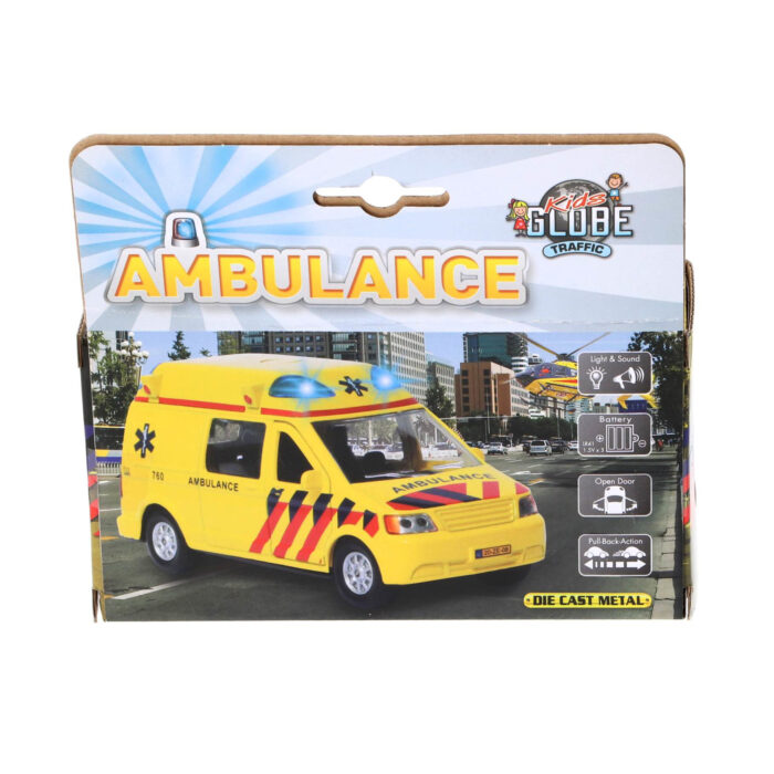 Auto Pull Back Ambulance Met Geluid - Afbeelding 5