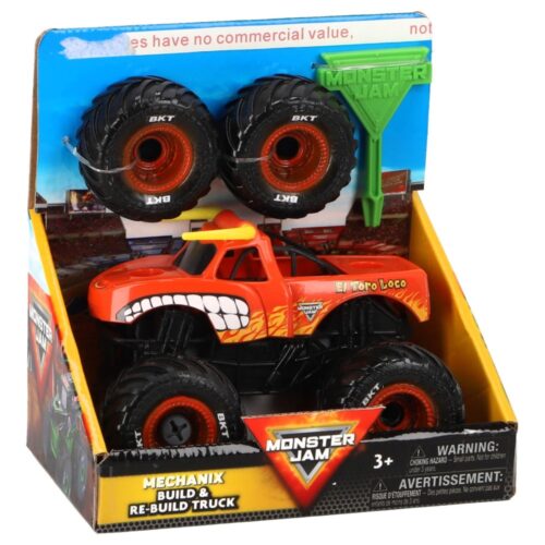 Hot Wheels Monster Jam Mechanix 1:32 Build 'N Re-Build El Toro Loco Assorti