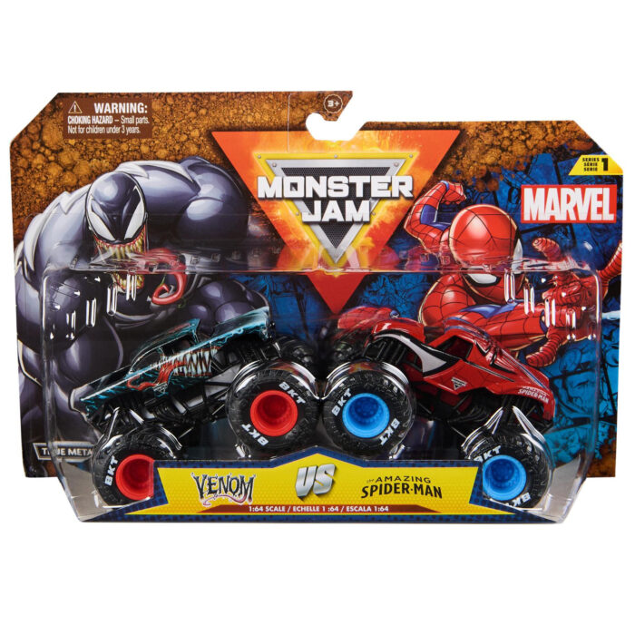 Monster Jam 1:64 2 pack Marvel (Ass) - Afbeelding 2