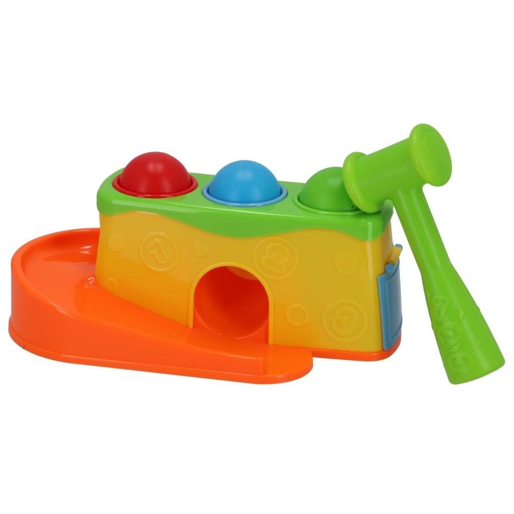 Jipy discover hamerbank + 3 ballen gekleurd