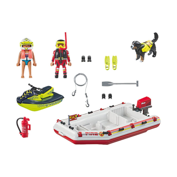 Playmobil 71464 Action Heroes Brandweerboot Met Waterscooter - Afbeelding 2