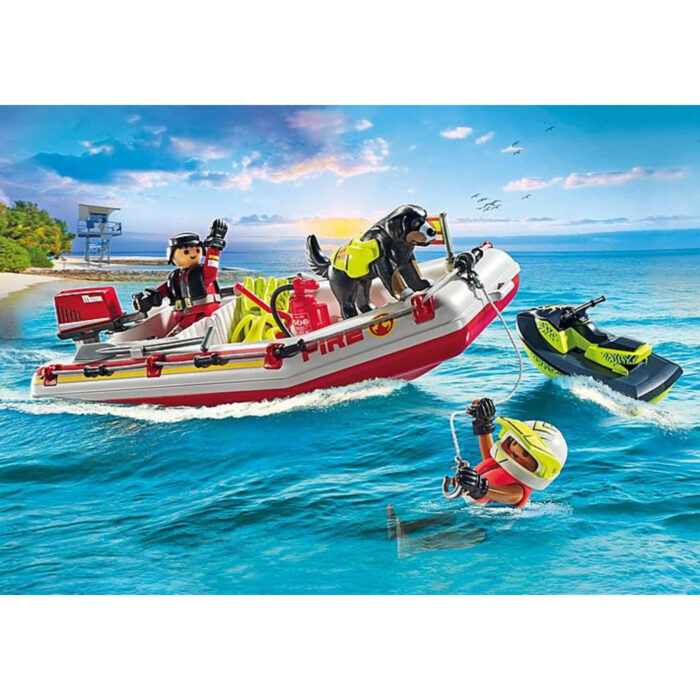 Playmobil 71464 Action Heroes Brandweerboot Met Waterscooter - Afbeelding 4
