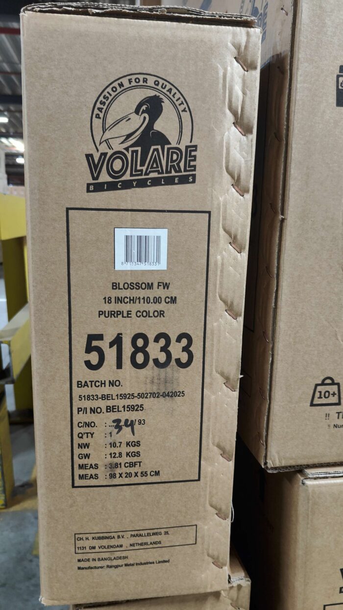 Volare Blossom Kinderfiets - Meisjes - 18 inch - Paars - Twee Handremmen - Afbeelding 11