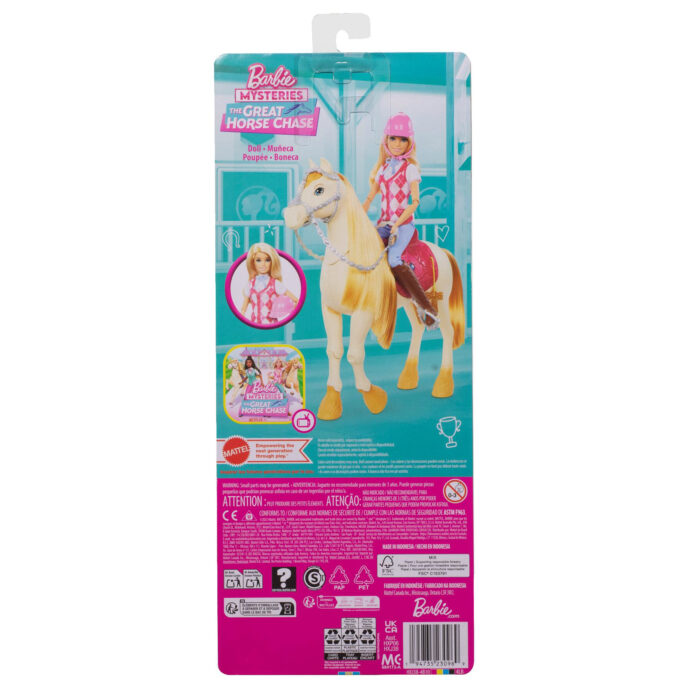 Barbie Family Horse Chase paardrij pop - Afbeelding 6