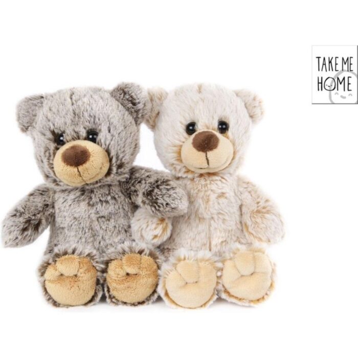 Pluche Take Me Home Beer met baby 2 assorti 25 cm