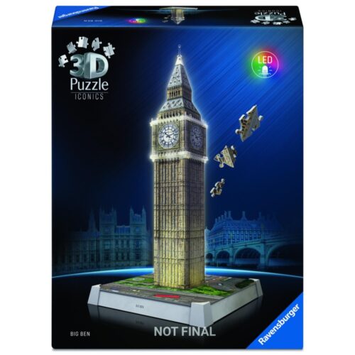 Ravensburger Iconics 3D puzzel Big Ben met licht