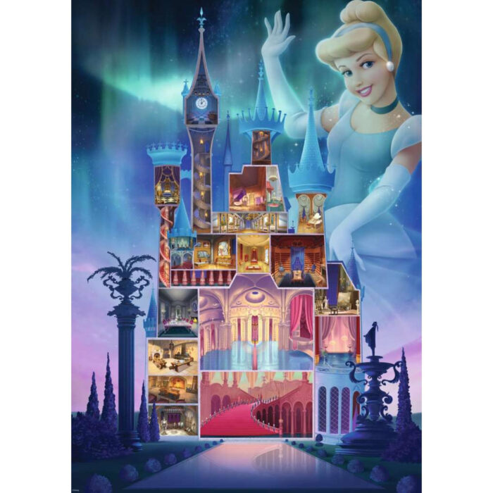 Ravensburger puzzel Disney castles Cinderella  1000 stukjes - Afbeelding 2