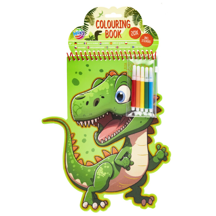 Kleurboek dino / eenhoorn met stiften en stickers - Afbeelding 4