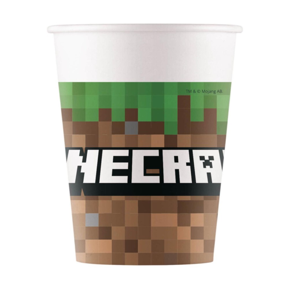Minecraft Papieren Bekers 8 Stuks
