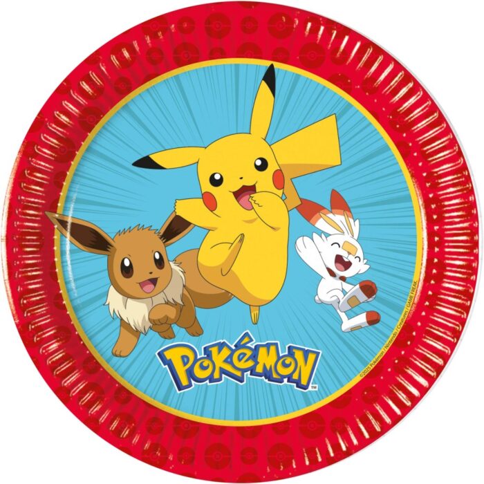 Pokemon Papieren Bordjes 20 Cm