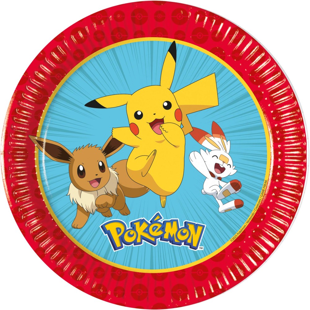 Pokemon Papieren Bordjes 20 Cm