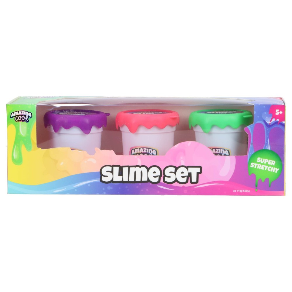 Amazing Cool slime 3 stuks assorti Paars