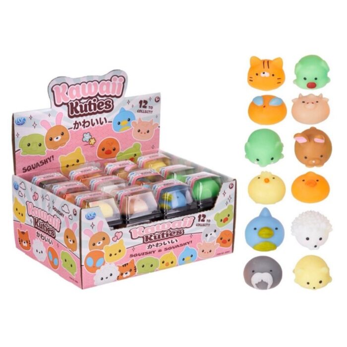 Kawaii kuties squishy mochi diertjes 12 asst
