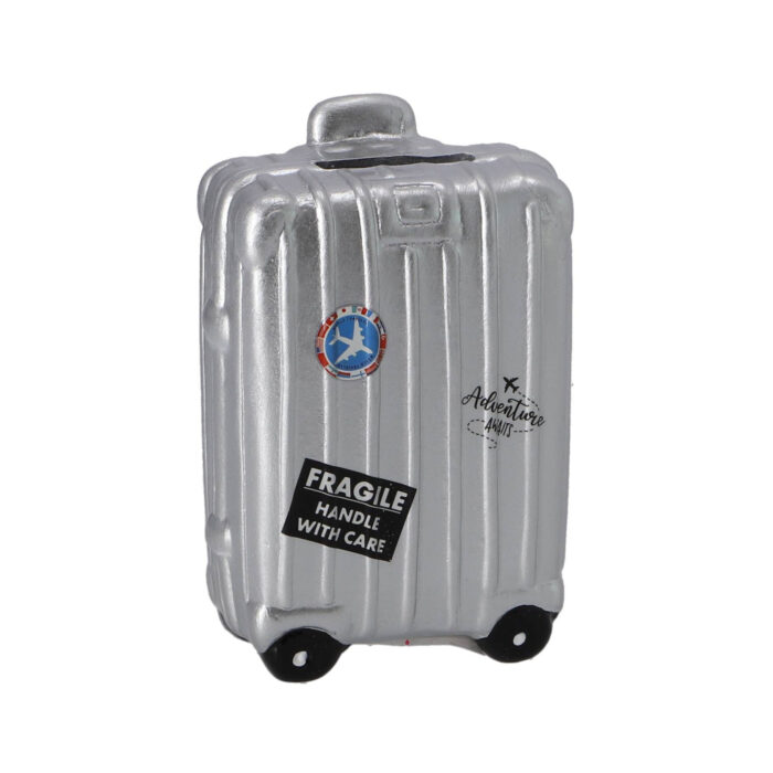 Spaarpot koffer 13,5x9x5 cm 3 assorti - Afbeelding 3