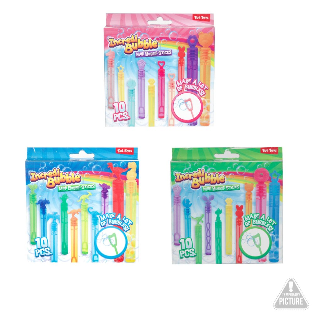 INCREDIBUBBLE Mini bellenblaas -10st 5ml 3ass