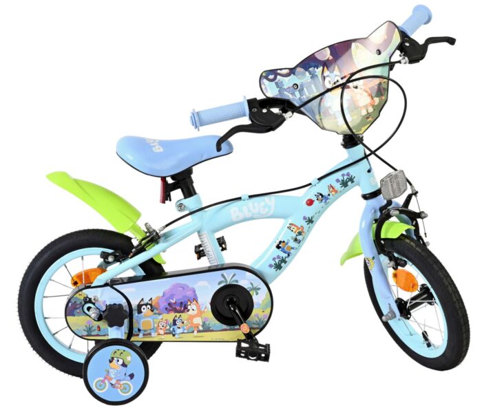 Bluey Kinderfiets 12 inch - Lichtblauw - Twee handremmen - Afbeelding 10