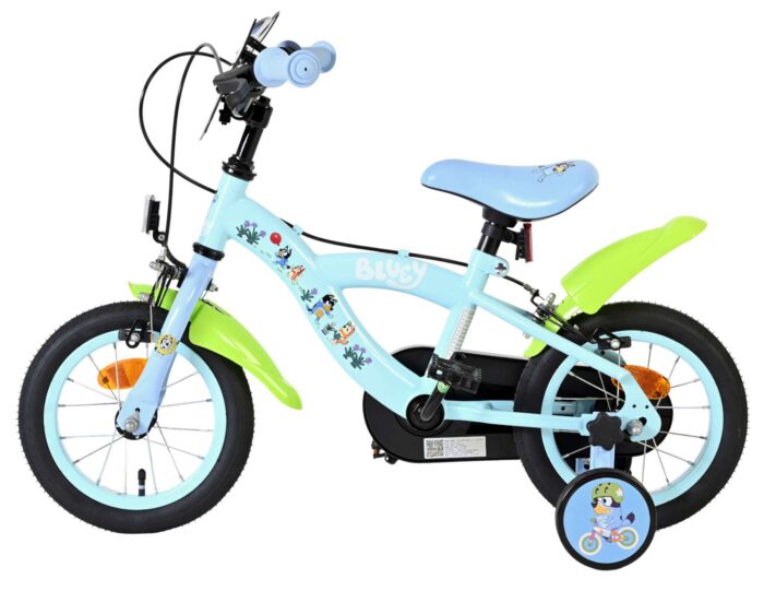 Bluey Kinderfiets 12 inch - Lichtblauw - Twee handremmen - Afbeelding 7